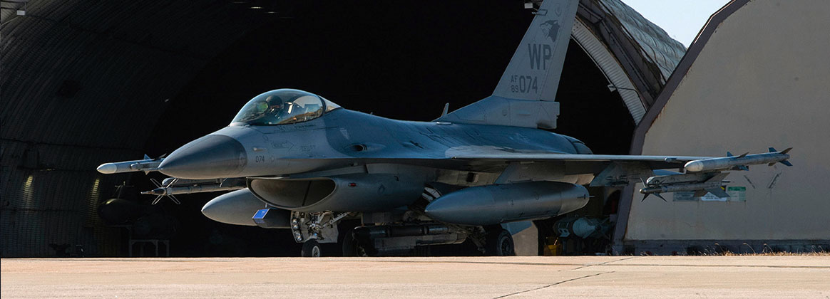 KUNSAN AIR BASE, Republic of Korea (Mar. 11, 2020) - A U.S. Air Force F-16 Fighting Falcon aircraft assigned to the 80th Fighter Squadron, awaits a preflight inspection prior to a routine training flight at Kunsan Air Base, Republic of Korea, March 11, 2020. The 8th Fighter Wing is home to two fighter squadrons, the 35th FS “Pantons” and 80th FS “Juvats”, who implement counter air, strategic attack, interdiction and close-air support missions. 