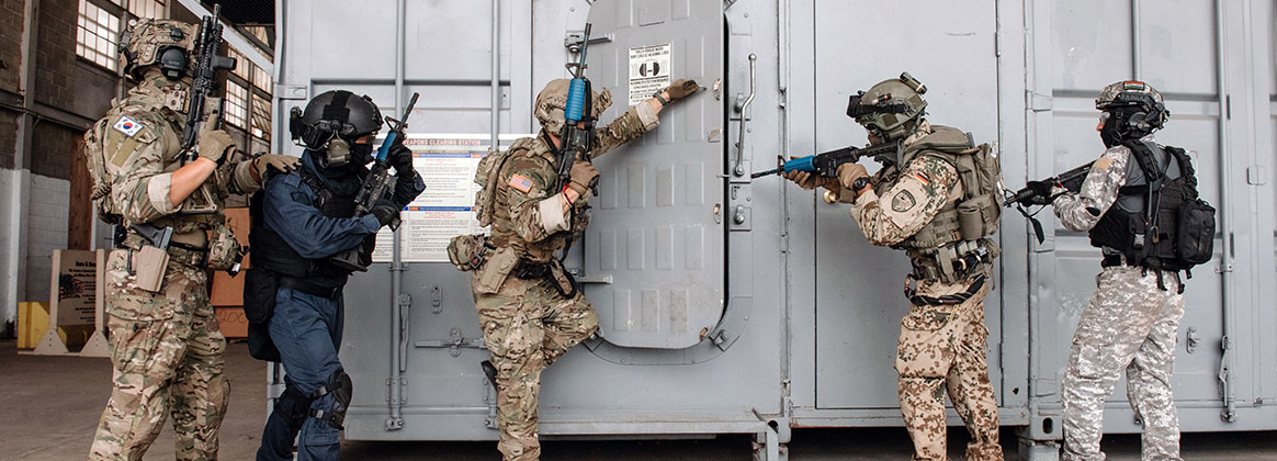 PEARL HARBOR (July 1, 2022) - U.S., Indian Marine Commandos, Republic of Korea (ROK) SEALs and German Maritime Interdiction Operations Company Special Operations Forces conduct visit, board, search and seizure (VBSS) training during Rim of the Pacific (RIMPAC) 2022. Twenty-six nations, 38 ships, four submarines, more than 170 aircraft and 25,000 personnel are participating in RIMPAC from June 29 to Aug. 4 in and around the Hawaiian Islands and Southern California. The world's largest international maritime exercise, RIMPAC provides a unique training opportunity while fostering and sustaining cooperative relationships among participants critical to ensuring the safety of sea lanes and security on the world's oceans. RIMPAC 2022 is the 28th exercise in the series that began in 1971.