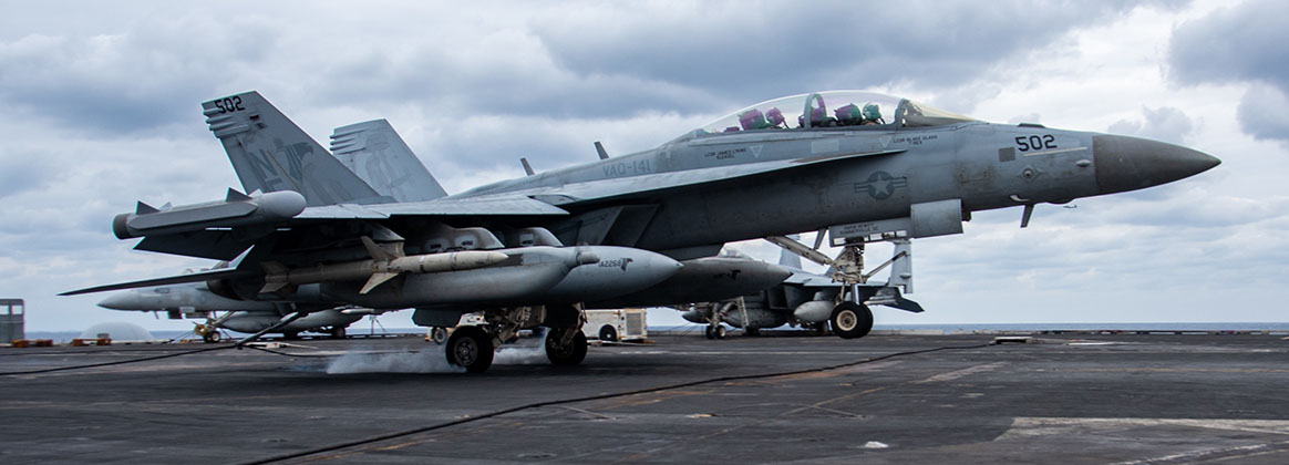 PHILIPPINE SEA (Dec. 7, 2022) - An EA-18G Growler, attached to the Shadowhawks of Electronic Attack Squadron (VAQ) 141, lands on the flight deck of the U.S. Navy’s only forward-deployed aircraft carrier, USS Ronald Reagan (CVN 76), in the Philippine Sea, Dec. 7. The primary role of EA-18G Growlers is to disrupt the ability to communicate between units in combat through the use of electronic warfare. Ronald Reagan, the flagship of Carrier Strike Group 5, provides a combat-ready force that protects and defends the United States, and supports Alliances, partnerships and collective maritime interests in the Indo-Pacific region.